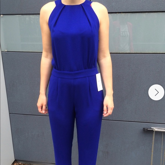 royal blue jumpsuit zara